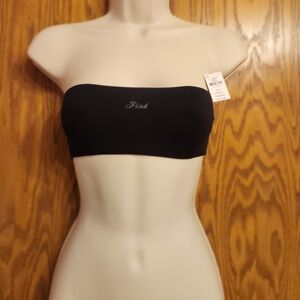 PINK Victoria's Secret Black Bandeau SZ Sm NWT
